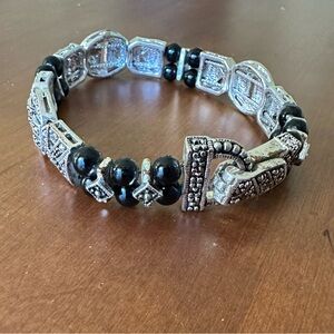 Marcasite Design w/Black
Beads Bracelet - Premiere Design